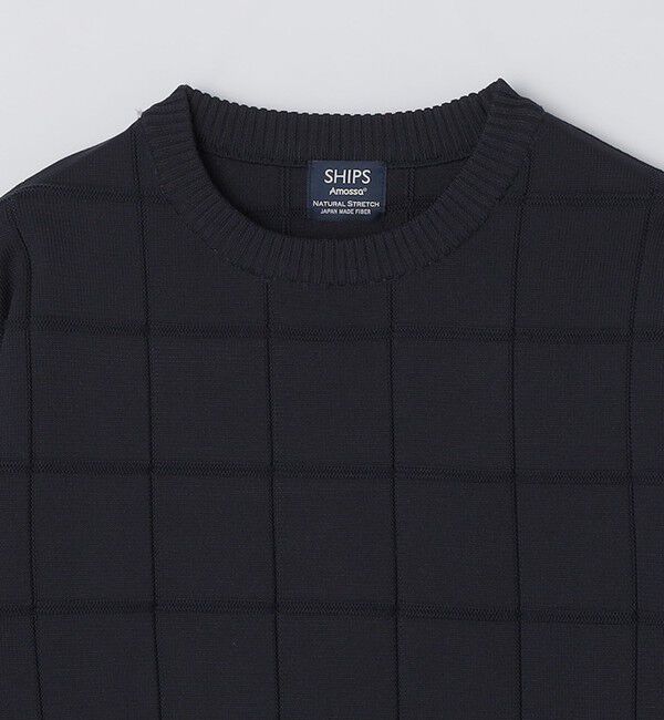 SHIPS「SHIPS:〈手洗い可能〉アモッサ ブロックリンクス ロングスリーブ」|ニット・セーター|