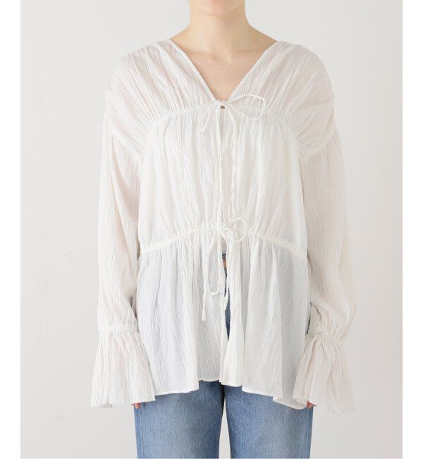 OUTDOOR PRODUCTS Usual Things「コットン楊柳ギャザーチュニックブラウス」|シャツ・ブラウス|