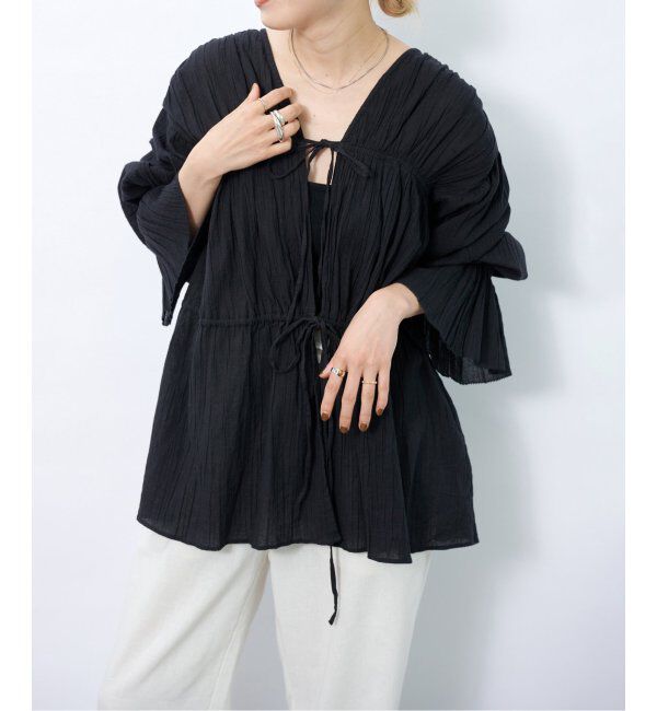 OUTDOOR PRODUCTS Usual Things「コットン楊柳ギャザーチュニックブラウス」|シャツ・ブラウス|