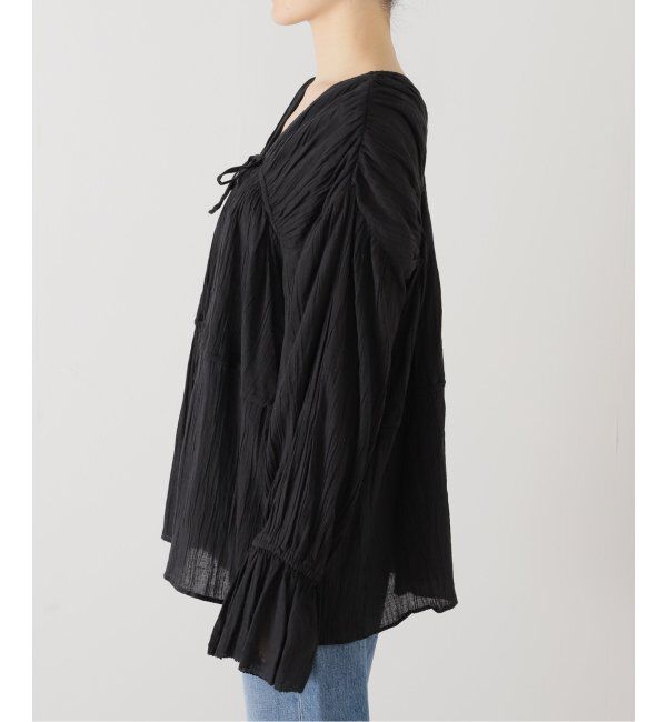 OUTDOOR PRODUCTS Usual Things「コットン楊柳ギャザーチュニックブラウス」|シャツ・ブラウス|