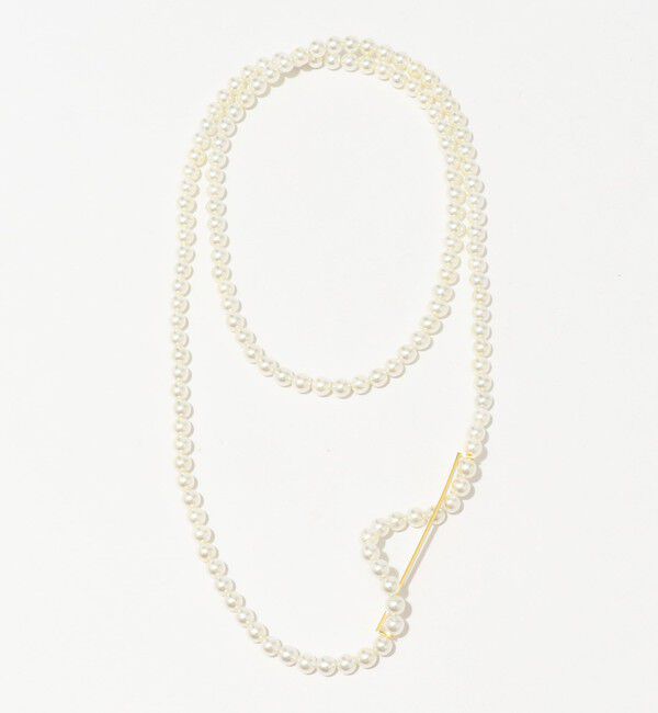TOMORROWLAND GOODS「【別注】januka  ATTACHMENT WITH PARTS BAR パールネックレス」|ネックレス|12 ホワイト系