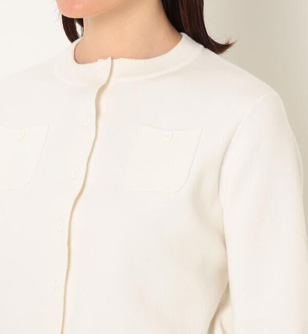 CABaN コットンカシミヤ クルーネックカーディガン 11ホワイト キャバン CABaN CABaN コットンカシミヤ クルーネックカーディガン