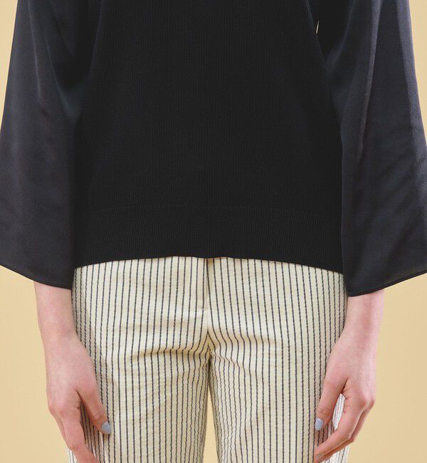 DES PRES「ファブリックコンビ ラグランスリーブプルオーバー」|ニット・セーター|