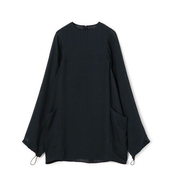 BACCA「レノウェーブ ブロックチェックチュニックワンピース」|ワンピース|69 ネイビー