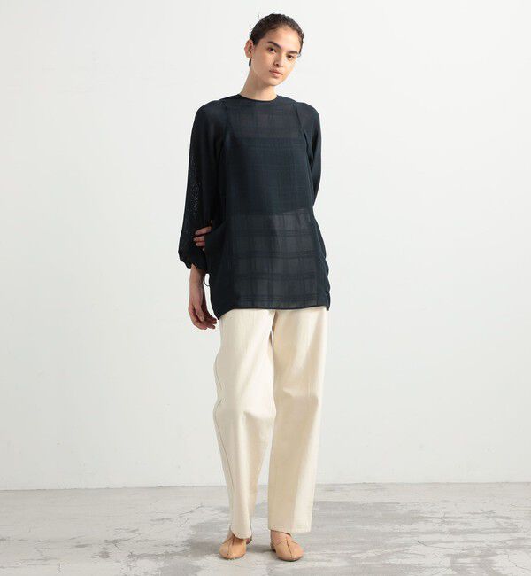 BACCA「レノウェーブ ブロックチェックチュニックワンピース」|ワンピース|