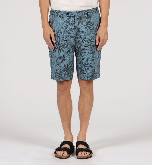 TOMORROWLAND MENS「60リネンリーフプリント イージーショーツ」|チノ|