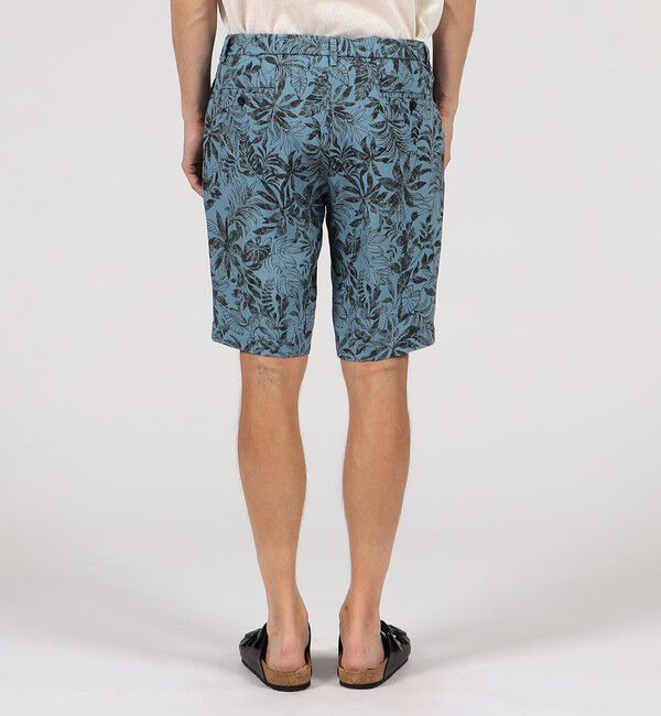 TOMORROWLAND MENS「60リネンリーフプリント イージーショーツ」|チノ|