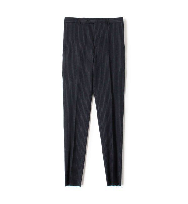 TOMORROWLAND MENS「Super100'sウール ピンストライプ ノープリーツスラックス」|スラックス|68 ネイビー系