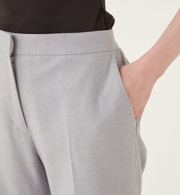 DES PRES「フランネルウールストレッチ シガレットパンツ」|スラックス|