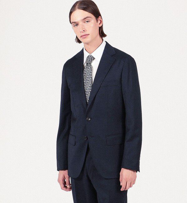 TOMORROWLAND MENS「ストレッチサキソニー シングルブレステッド2Bジャケット」|テーラードジャケット|