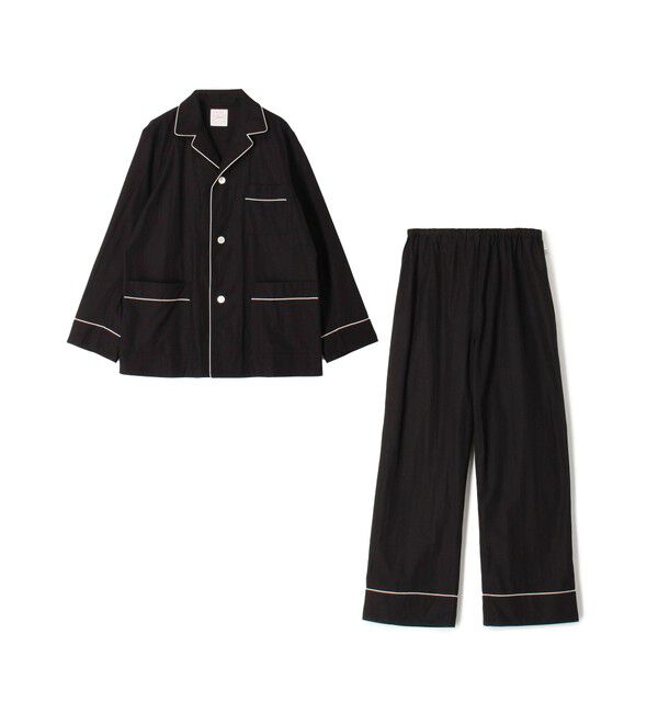 TOMORROWLAND HOME「コットンブロード パジャマ（ウィメンズ）」|ルームウェア|19 ブラック