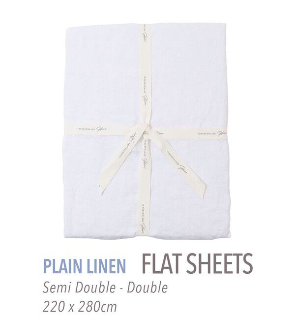 TOMORROWLAND HOME「プレーンリネン フラットシーツ（セミダブル～ダブル）」|その他|11 ホワイト