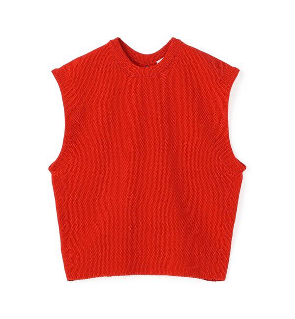 Ballsey「モスステッチ バックオープンベスト」|ニット・セーター|35 レッド