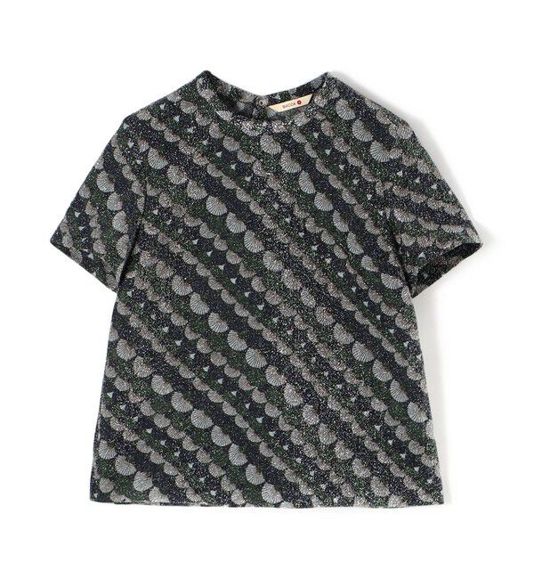 BACCA「スケールプリント ラメカットソー」|Tシャツ・カットソー|68 ネイビー系