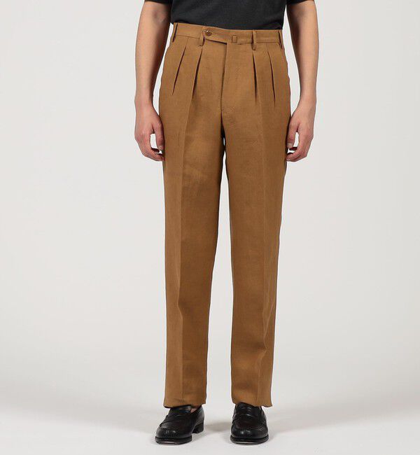 TOMORROWLAND MENS「ベルジャンリネン 2プリーツスラックス」|スラックス|