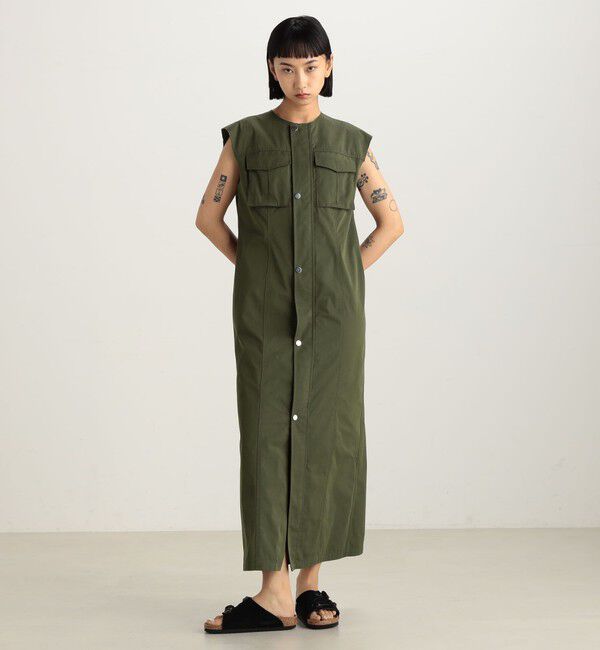 Edition「ミリタリー ジップアップロングワンピース」|ワンピース|