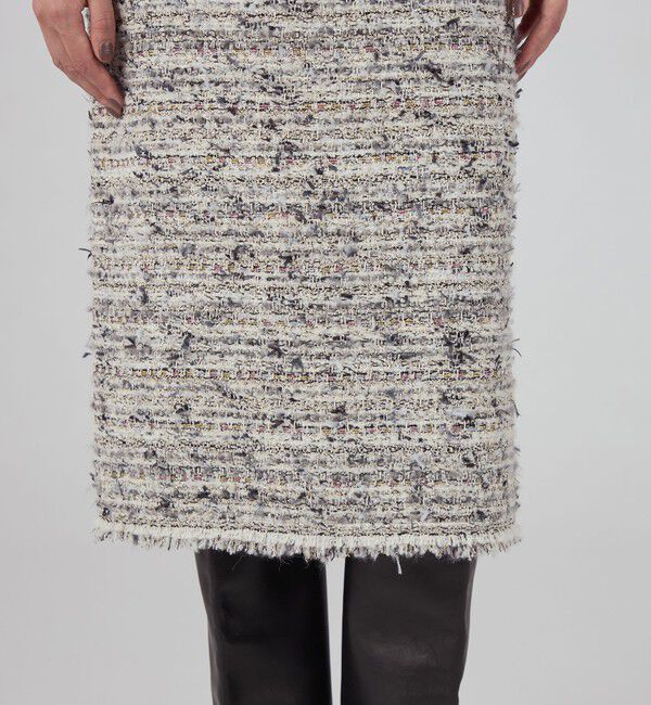 TOMORROWLAND collection「グレブリアンファンシーツイード タイトストレートスカート」|タイト|
