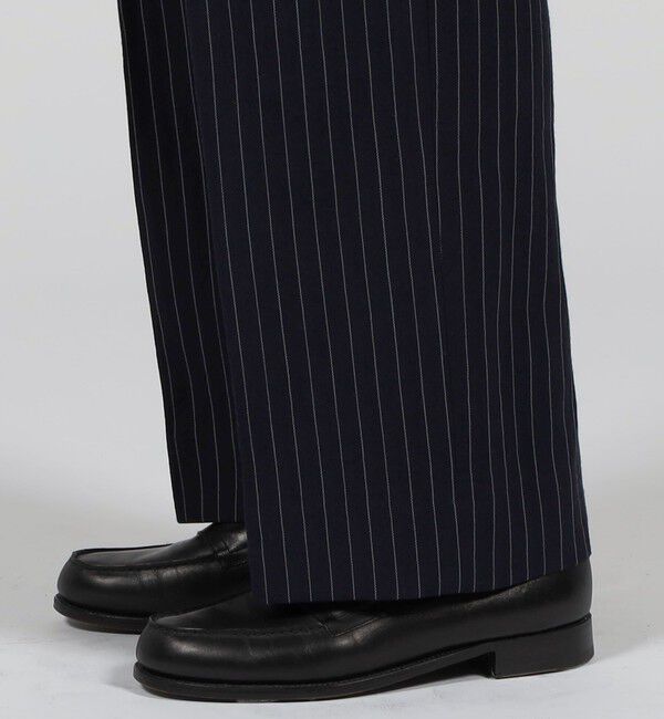 TOMORROWLAND MENS「ウールリネンコットン 2タックワイドストレートパンツ」|スラックス|