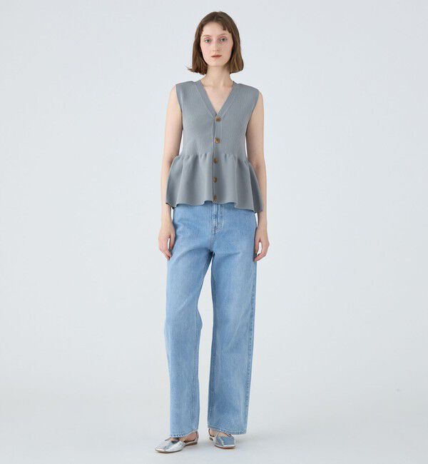 MACPHEE「フォームニット ペプラムベスト」|ベスト・ジレ|