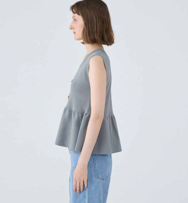 MACPHEE「フォームニット ペプラムベスト」|ベスト・ジレ|