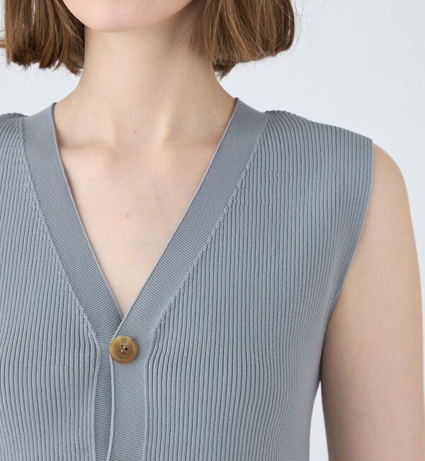 MACPHEE「フォームニット ペプラムベスト」|ベスト・ジレ|