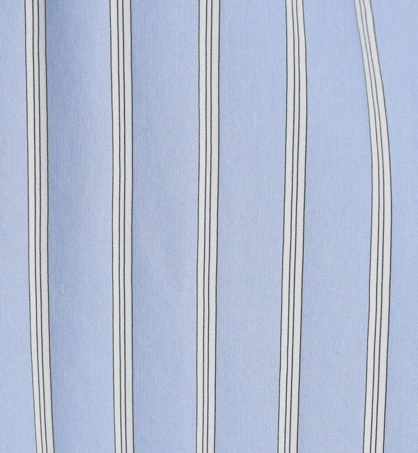 MACPHEE「ハイゲージストライプ ギャザーブラウス」|シャツ・ブラウス|