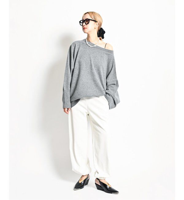  「《追加》OFF-SHOULDER STRETCH SWEATER3：ニット」|ニット・セーター|