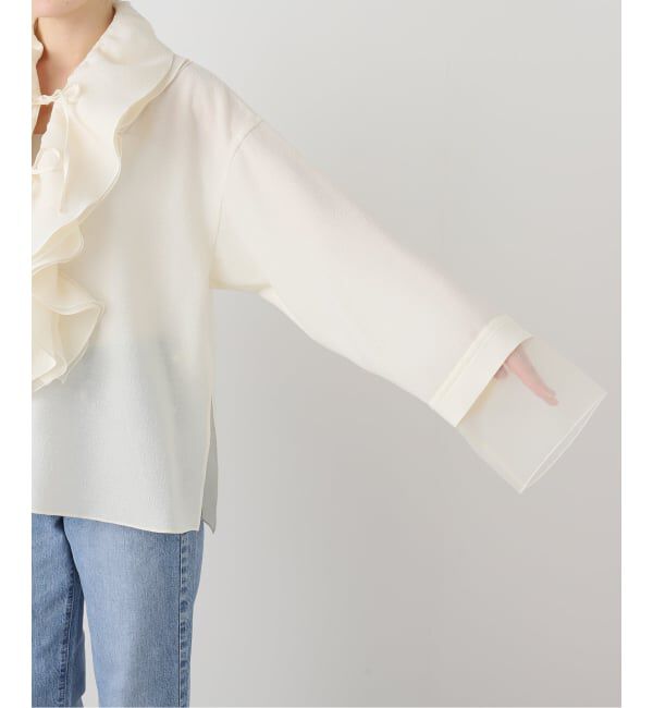  「MIOSMOKEY RUFFLE BLOUSE MIO-252ST002：ブラウス」|シャツ・ブラウス|