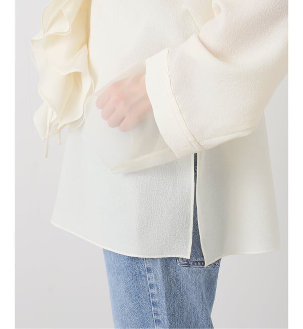  「MIOSMOKEY RUFFLE BLOUSE MIO-252ST002：ブラウス」|シャツ・ブラウス|