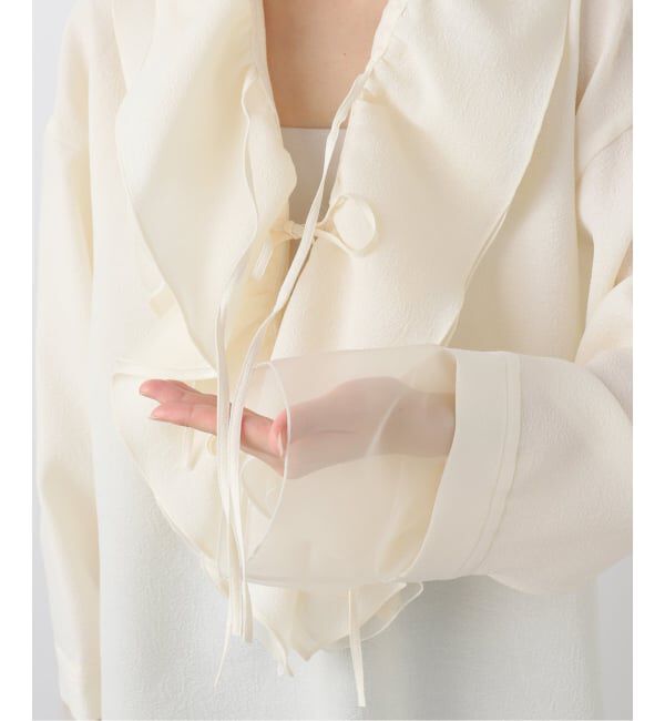  「MIOSMOKEY RUFFLE BLOUSE MIO-252ST002：ブラウス」|シャツ・ブラウス|