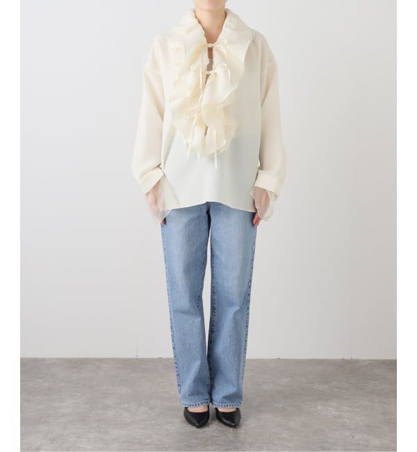  「MIOSMOKEY RUFFLE BLOUSE MIO-252ST002：ブラウス」|シャツ・ブラウス|