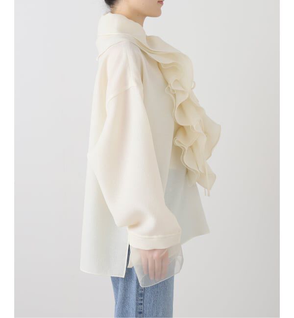  「MIOSMOKEY RUFFLE BLOUSE MIO-252ST002：ブラウス」|シャツ・ブラウス|