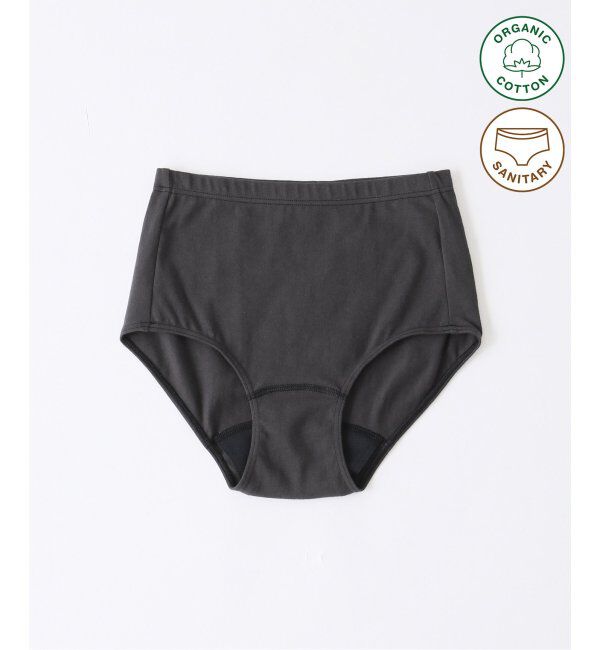 EMILYWEEK「【RESET】オーガニックコットン混 サニタリーショーツ（ブラック、ベージュ）」|インナー|ブラック