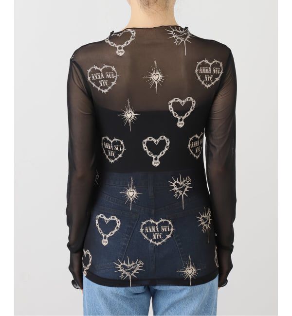 JOINT WORKS「ANNA SUI NYC / アナスイエヌワイシー ハート総柄シアートップス」|Tシャツ・カットソー|