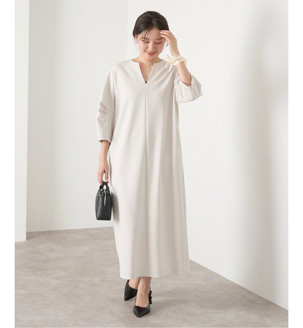 IENA「《WEB限定/追加2》タックスリーブワンピース」|ワンピース|ナチュラル