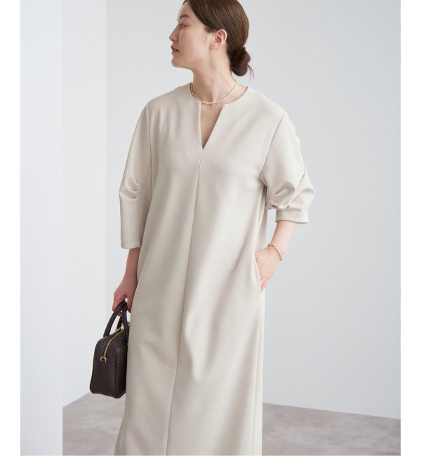 IENA「《WEB限定/追加2》タックスリーブワンピース」|ワンピース|