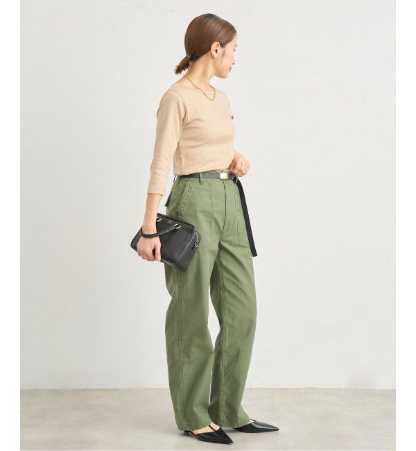 IENA「ATON/エイトン 別注 SUVIN FRAISE ボートネック Tシャツ」|Tシャツ・カットソー|