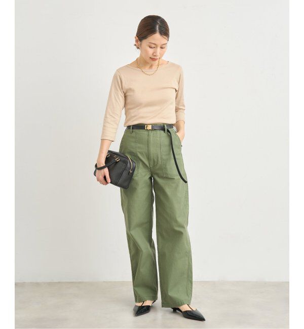 IENA「ATON/エイトン 別注 SUVIN FRAISE ボートネック Tシャツ」|Tシャツ・カットソー|