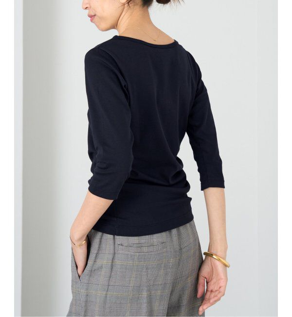 IENA「ATON/エイトン 別注 SUVIN FRAISE ボートネック Tシャツ」|Tシャツ・カットソー|