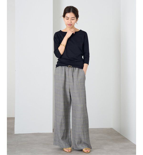 IENA「ATON/エイトン 別注 SUVIN FRAISE ボートネック Tシャツ」|Tシャツ・カットソー|