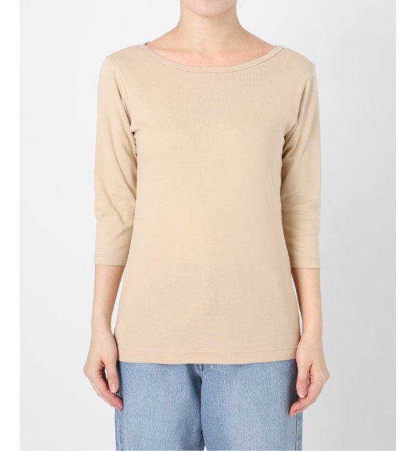 IENA「ATON/エイトン 別注 SUVIN FRAISE ボートネック Tシャツ」|Tシャツ・カットソー|