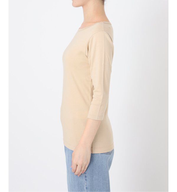 IENA「ATON/エイトン 別注 SUVIN FRAISE ボートネック Tシャツ」|Tシャツ・カットソー|