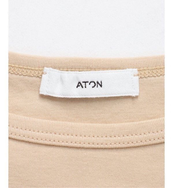 IENA「ATON/エイトン 別注 SUVIN FRAISE ボートネック Tシャツ」|Tシャツ・カットソー|