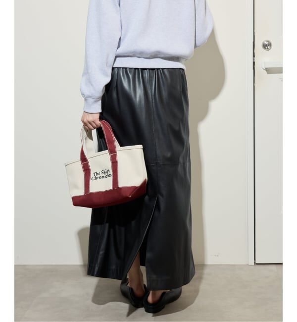 SLOBE IENA「フェイクレザーフレアスカート」|スカート|