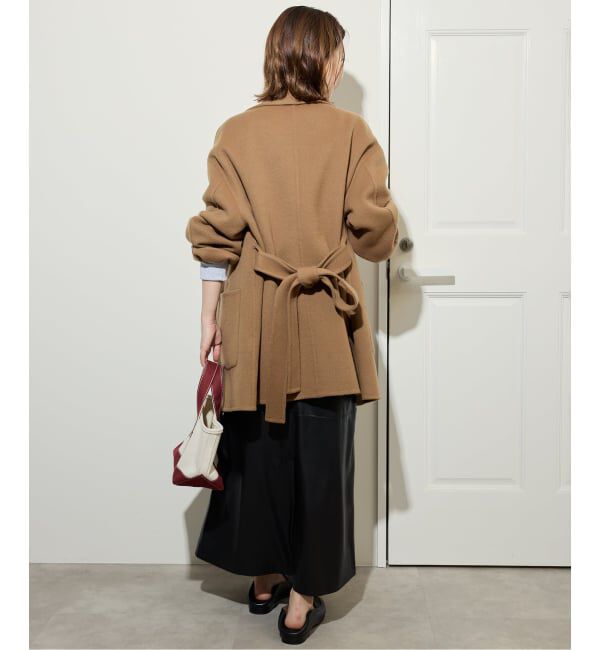 SLOBE IENA「フェイクレザーフレアスカート」|スカート|