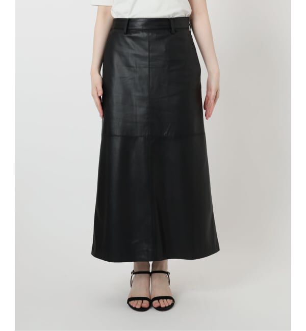 SLOBE IENA「フェイクレザーフレアスカート」|スカート|