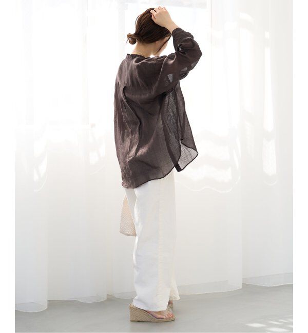 IENA「《追加》ラミーバンドカラーシャツ」|シャツ・ブラウス|