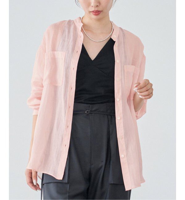 IENA「《追加》ラミーバンドカラーシャツ」|シャツ・ブラウス|