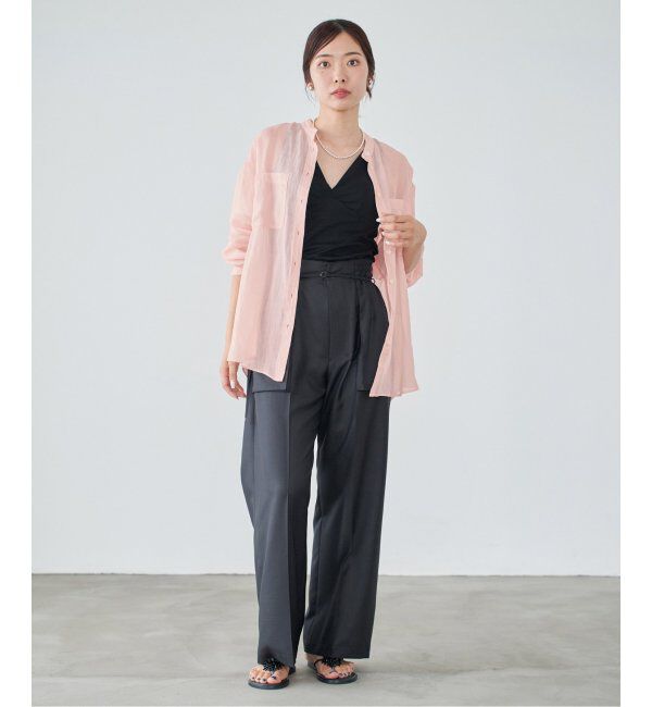 IENA「《追加》ラミーバンドカラーシャツ」|シャツ・ブラウス|