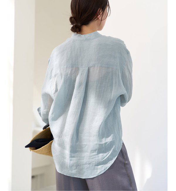 IENA「《追加》ラミーバンドカラーシャツ」|シャツ・ブラウス|